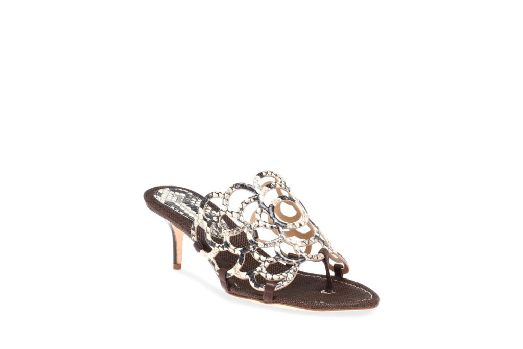 Claudio Merazzi - Brown Mule - Printed Python