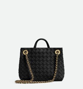 Bottega Veneta - Andiamo Small With Chain - Black - Image 5