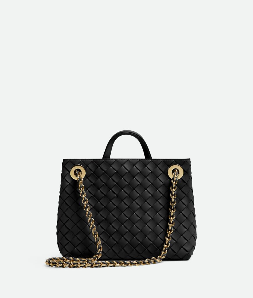 Bottega Veneta - Andiamo Small With Chain - Black