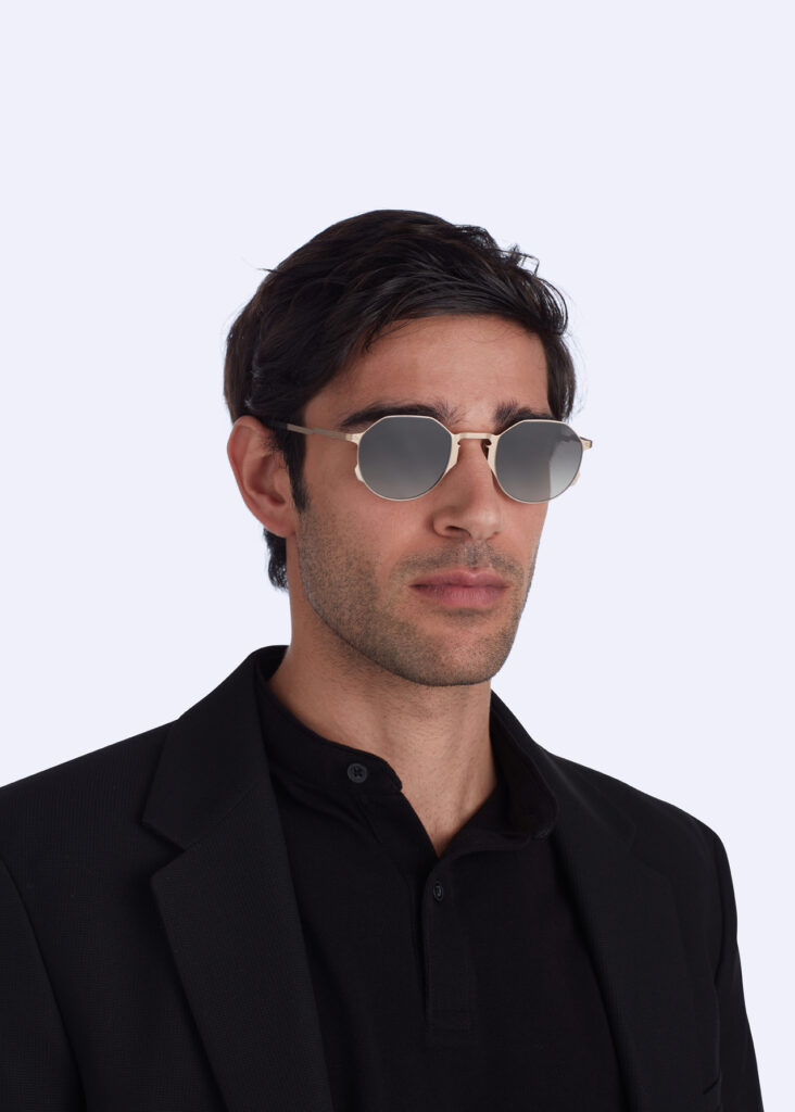 Movitra - Achille Rose Gold with Gradient Grey Lenses