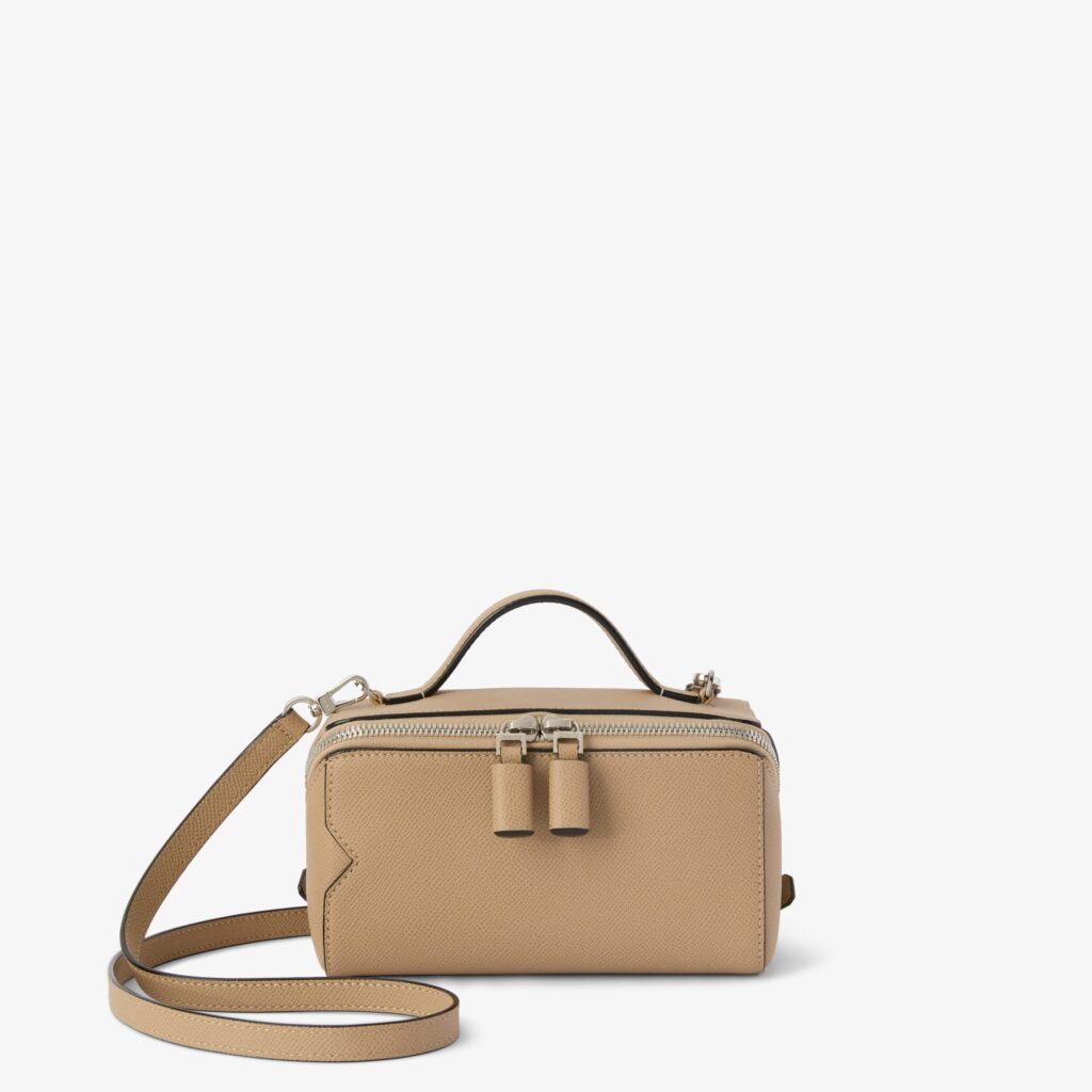 Valextra - V Line Crossbody Vanity Bag - Beige Chachemire