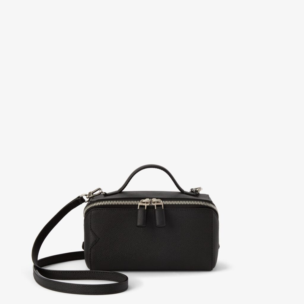 Valextra - V Line Crossbody Vanity Bag - Black