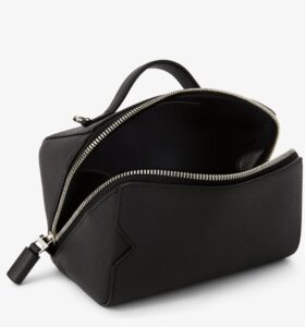 Valextra - V Line Crossbody Vanity Bag - Black - Image 3