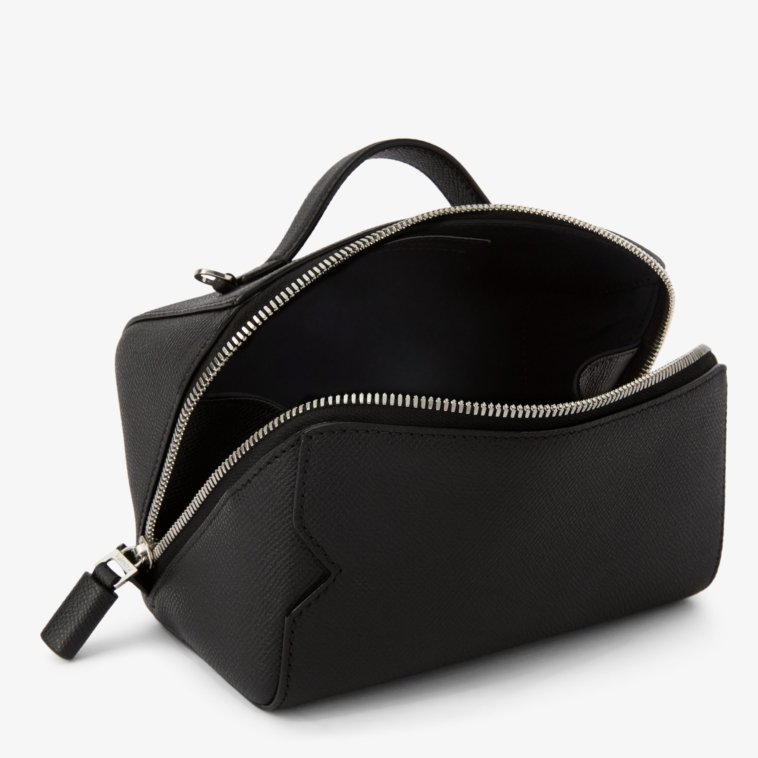 Valextra - V Line Crossbody Vanity Bag - Black - Image 3