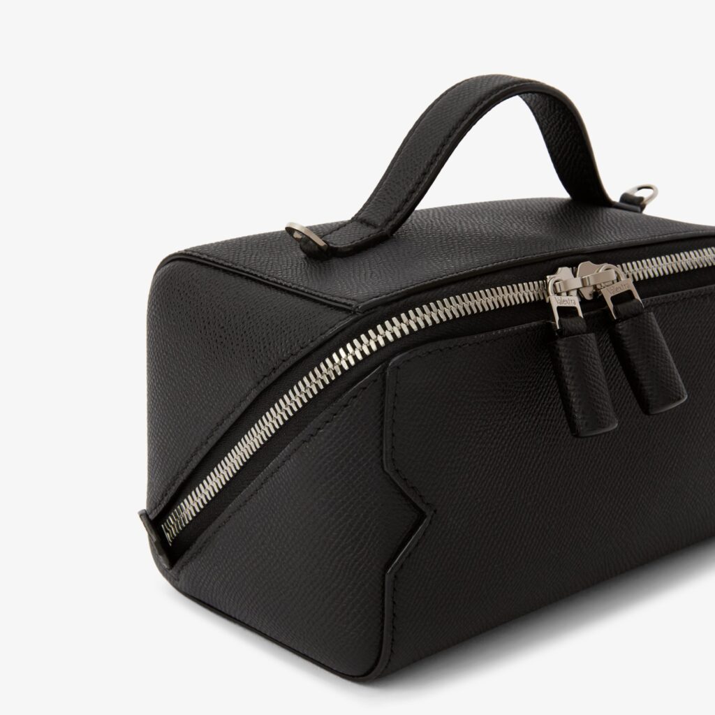 Valextra - V Line Crossbody Vanity Bag - Black