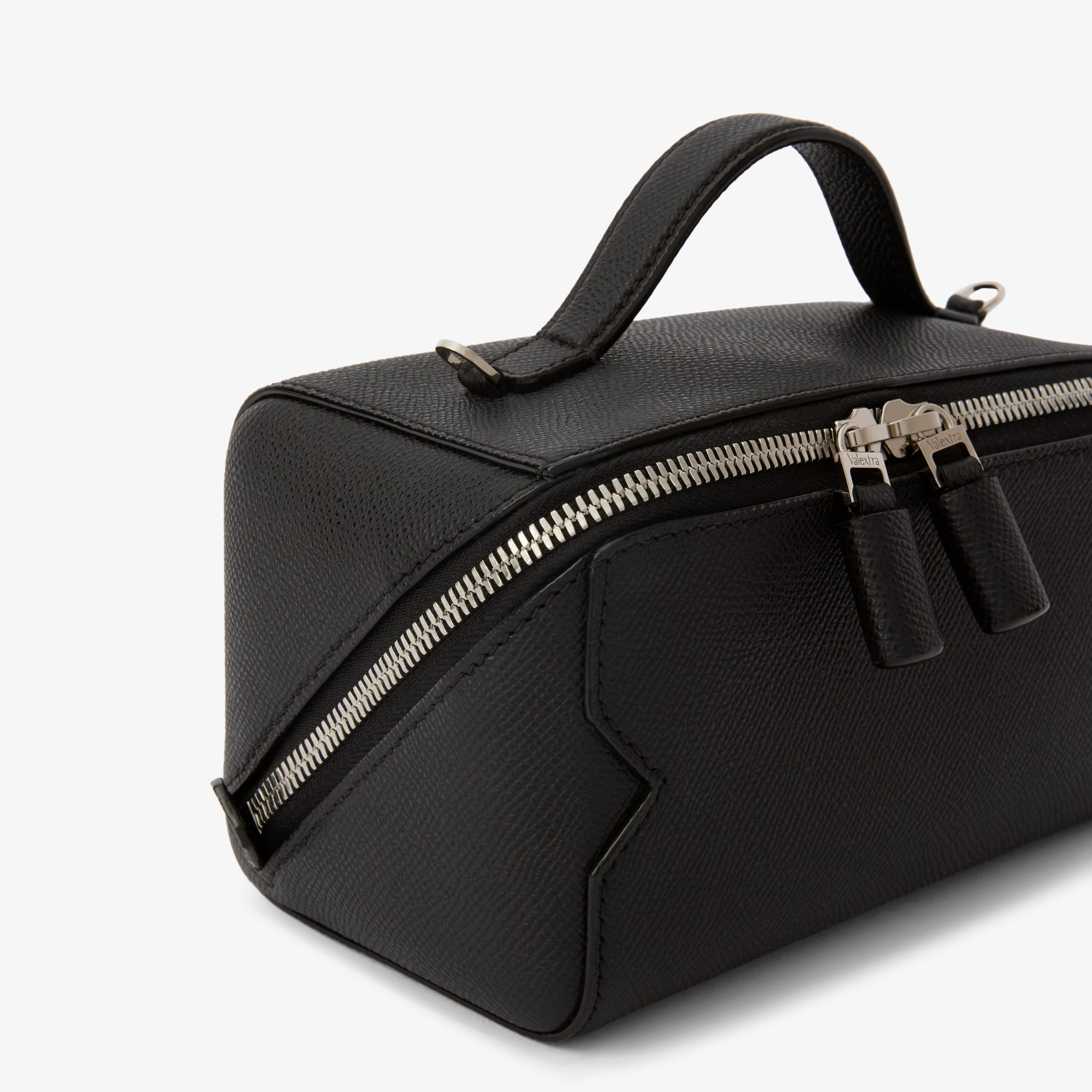 Valextra - V Line Crossbody Vanity Bag - Black - Image 4
