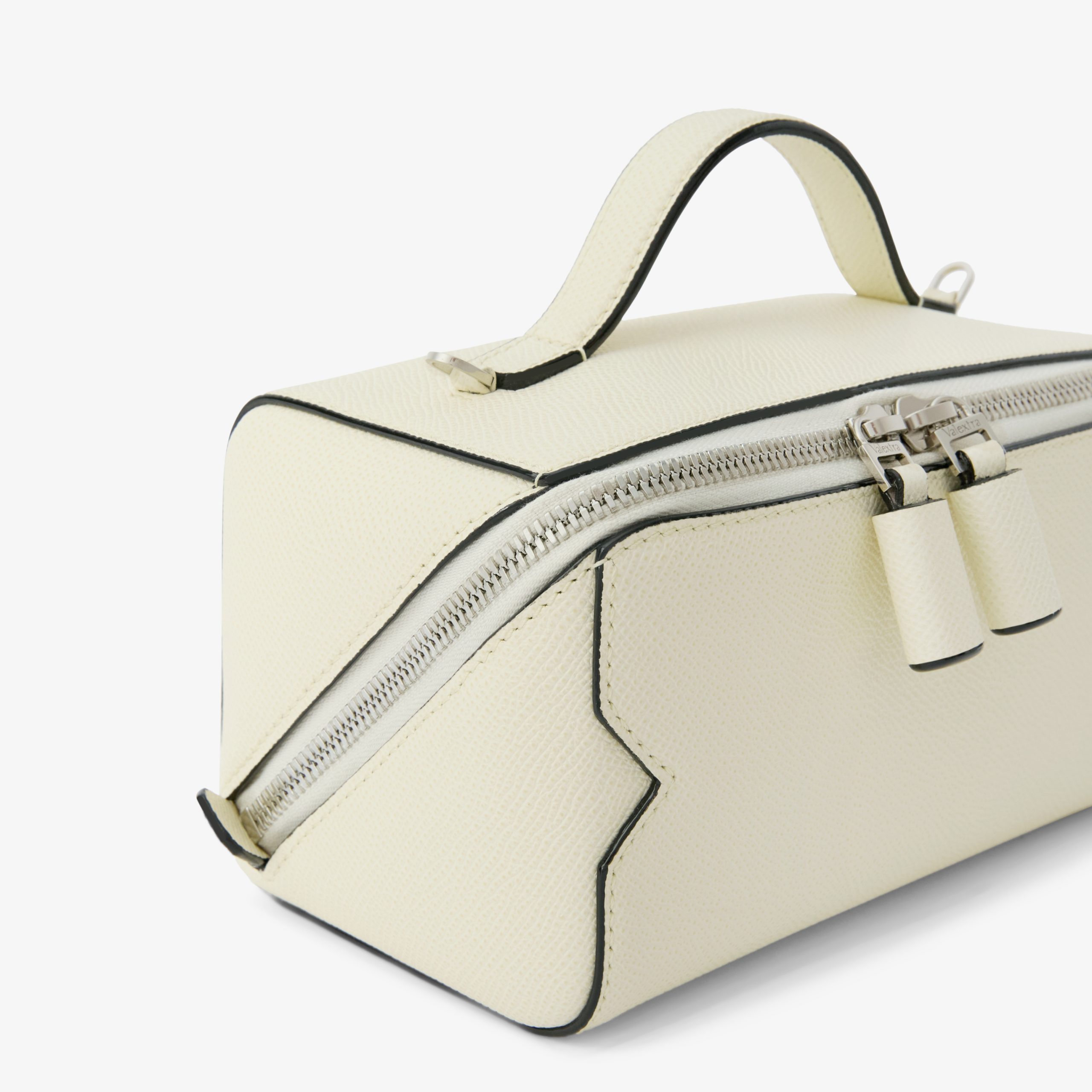 Valextra - V Line Crossbody Vanity Bag - Pergamena - Image 4
