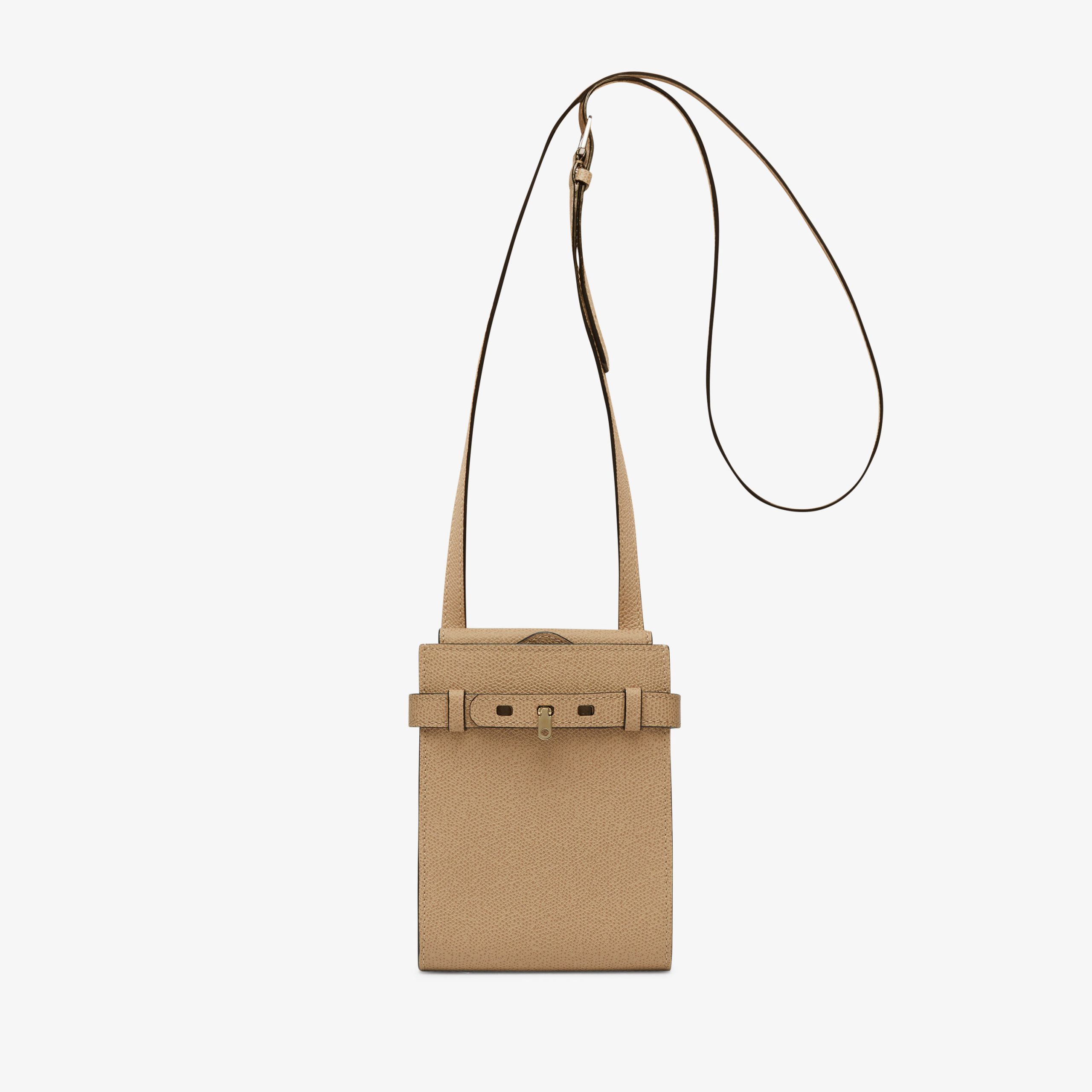 Valextra - Brera B Slim Crossbody Bag - Beige Cachemire - Image 1