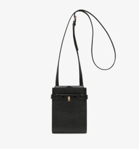 Valextra - Brera B Slim Crossbody Bag - Black - Image 1