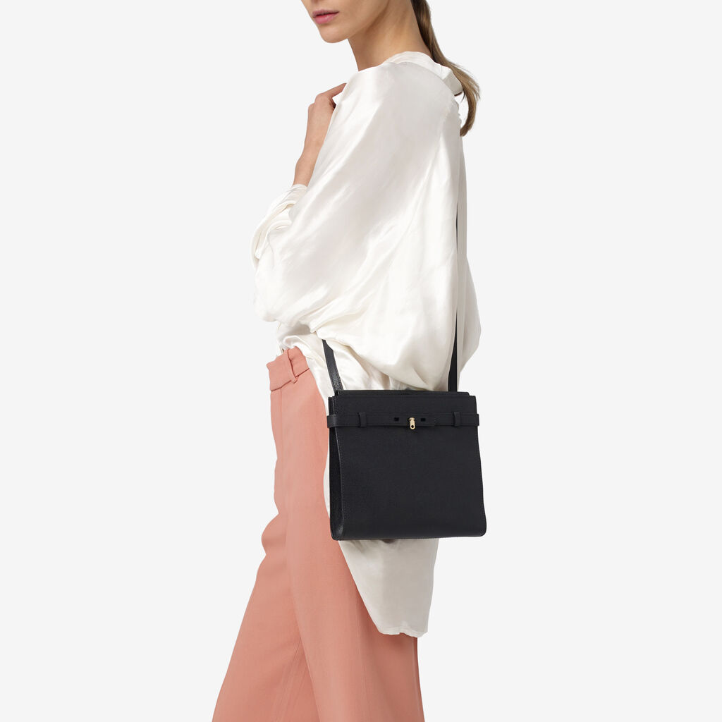 Valextra - Brera B Crossbody Bag - Black