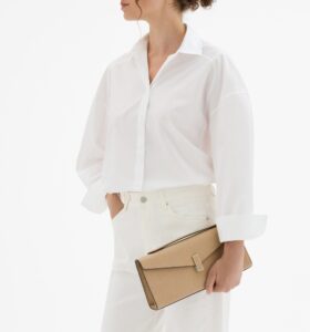 Valextra - Iside Clutch - Beige Chachemire - Image 7