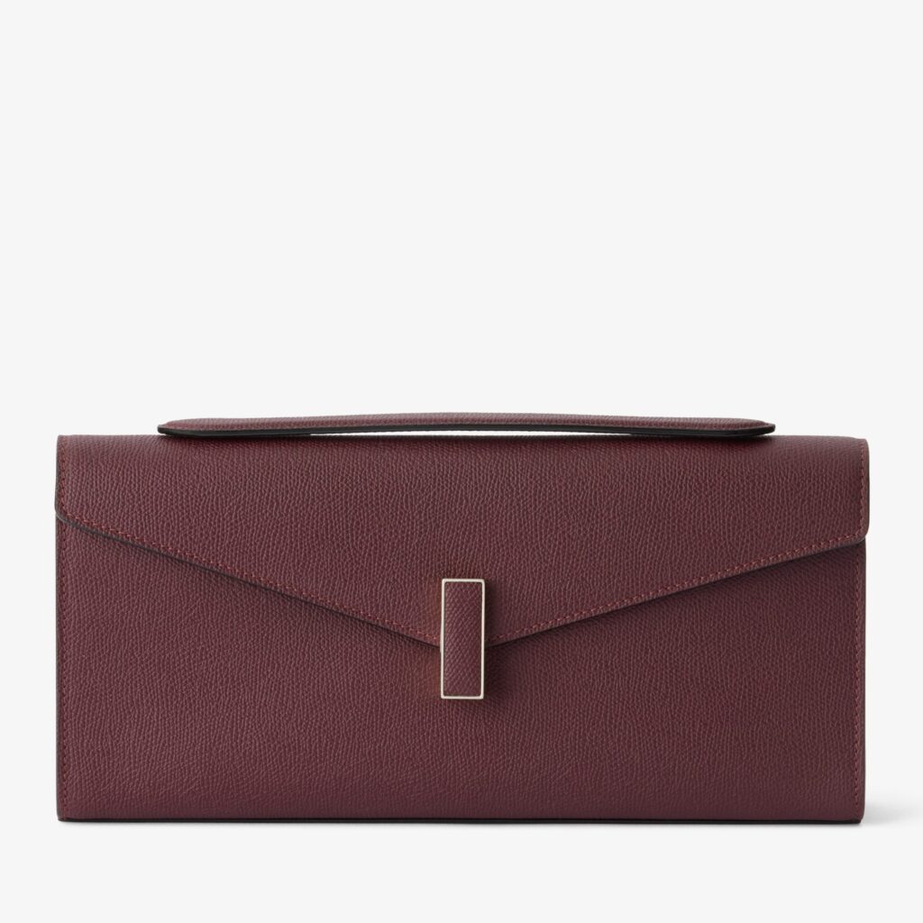 Valextra - Iside Clutch - Claret Red