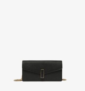 Valextra - Iside Clutch With Chain - Black - Image 1