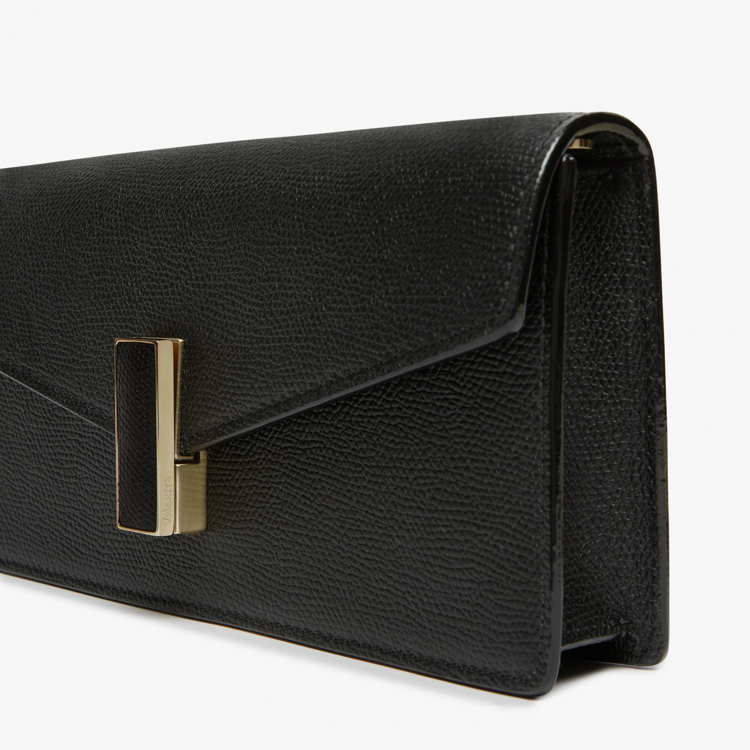Valextra - Iside Clutch With Chain - Black - Image 3