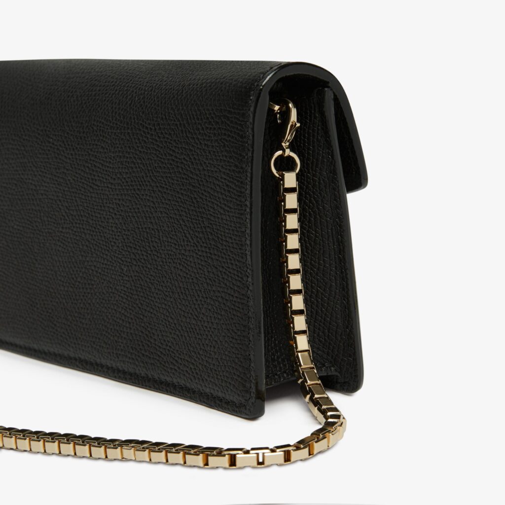 Valextra - Iside Clutch With Chain - Black