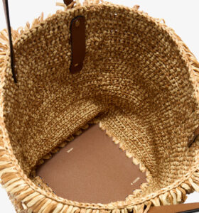 Valextra - Wavy Raffia Tote Bag - Beige - Image 3