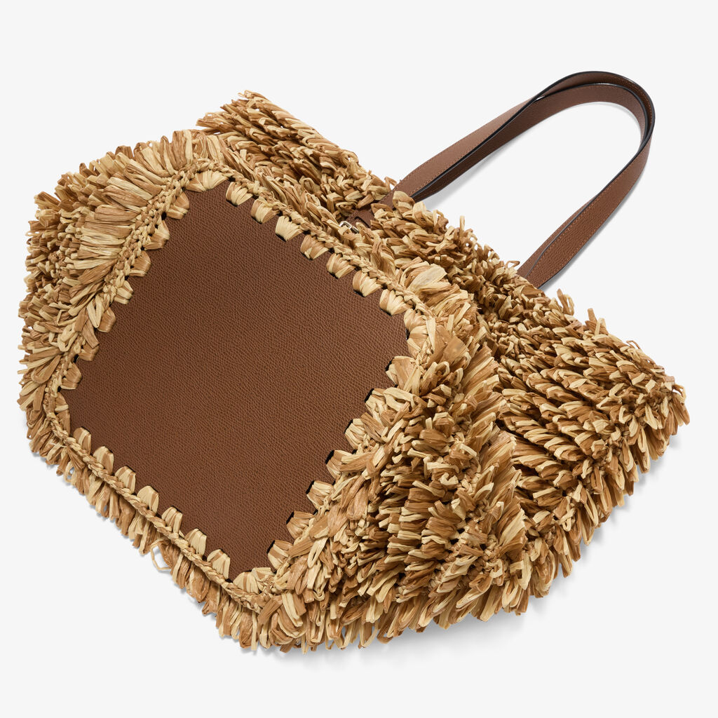 Valextra - Wavy Raffia Tote Bag - Beige