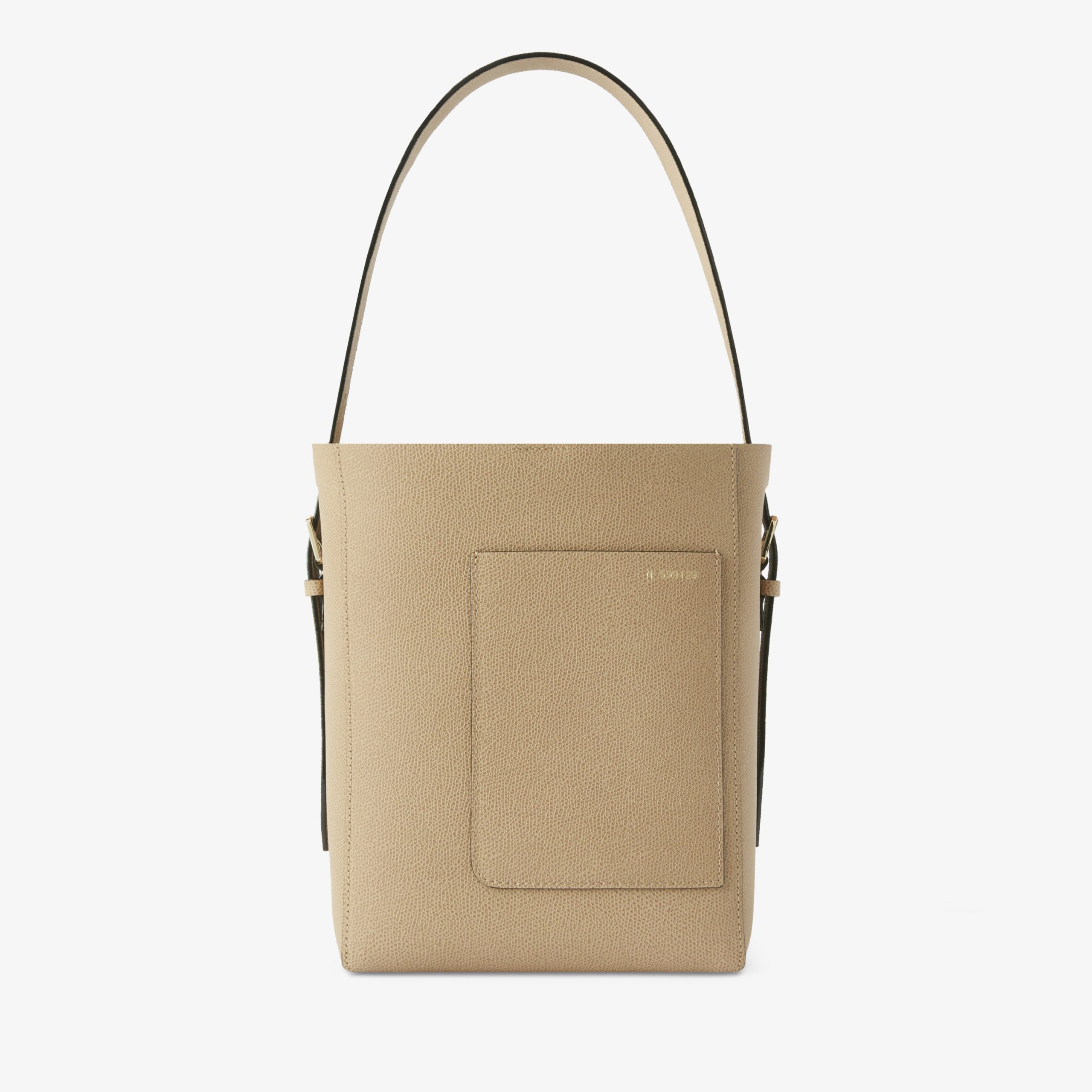 Valextra - Soft Bucket Mini Bag - Beige Chachemire - Image 1