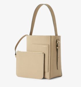 Valextra - Soft Bucket Mini Bag - Beige Chachemire - Image 3