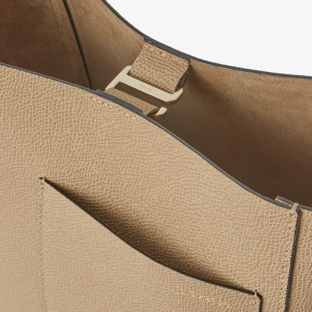 Valextra - Soft Bucket Mini Bag - Beige Chachemire