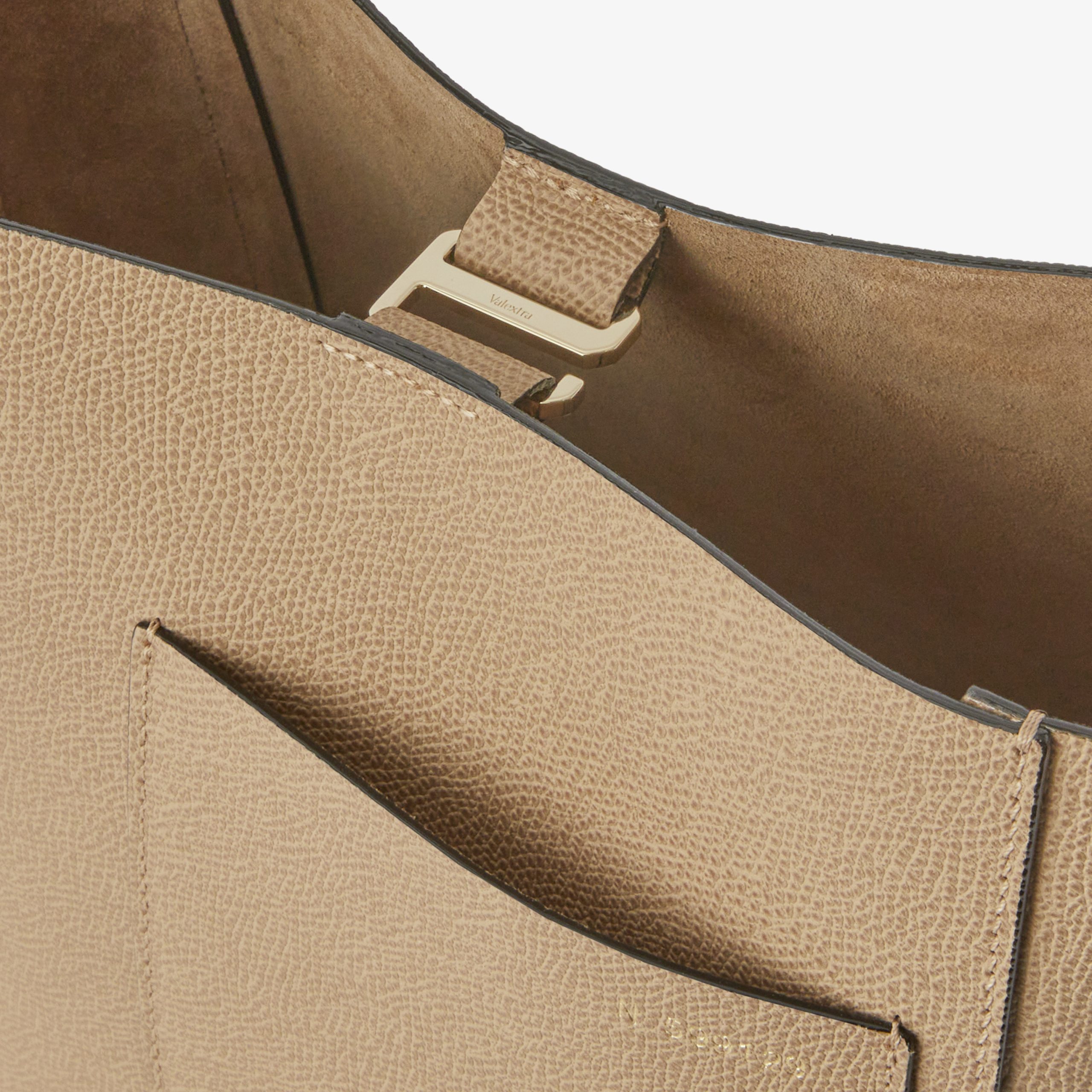 Valextra - Soft Bucket Mini Bag - Beige Chachemire - Image 5