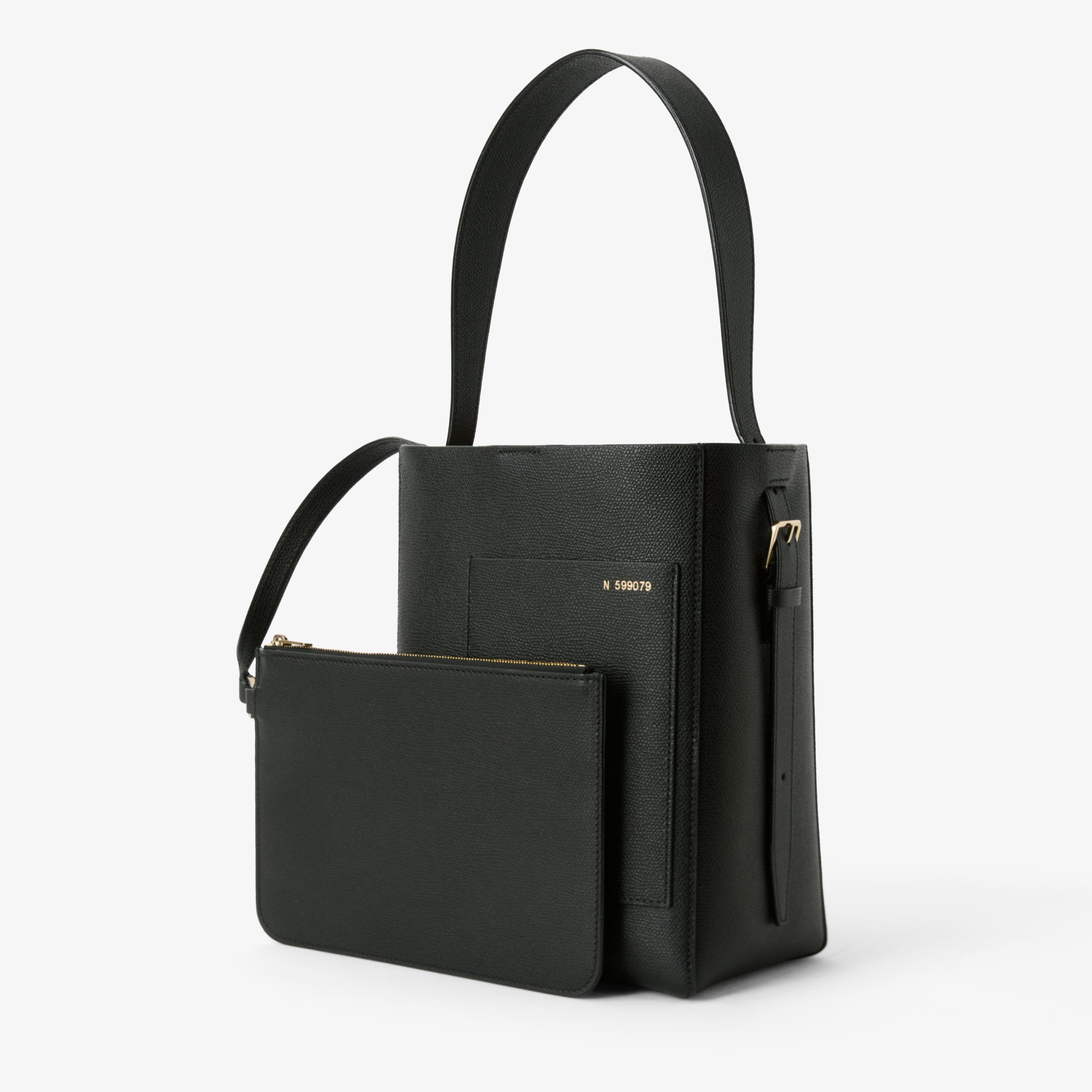 Valextra - Soft Bucket Mini Bag - Black - Image 3
