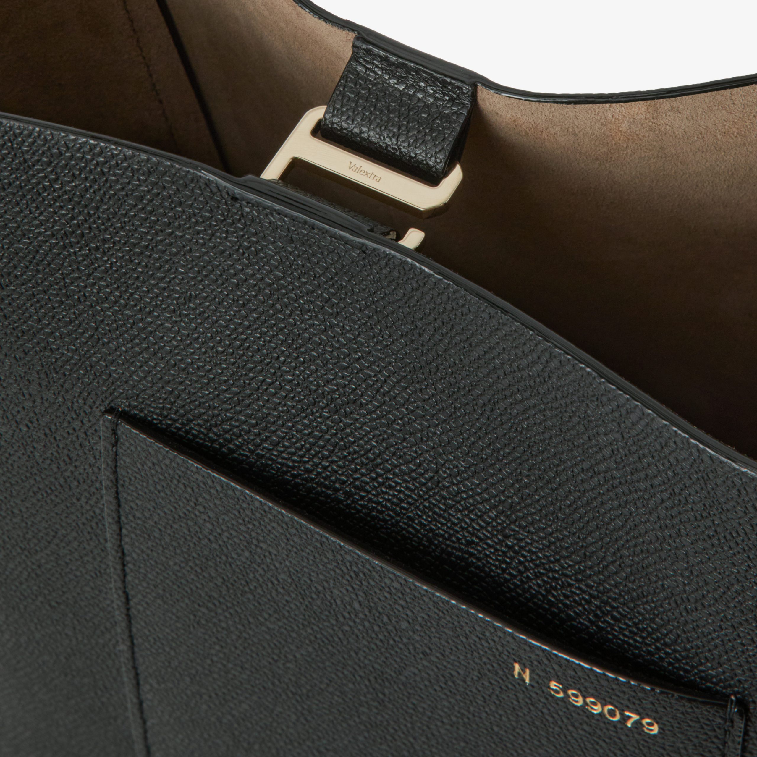 Valextra - Soft Bucket Mini Bag - Black - Image 6