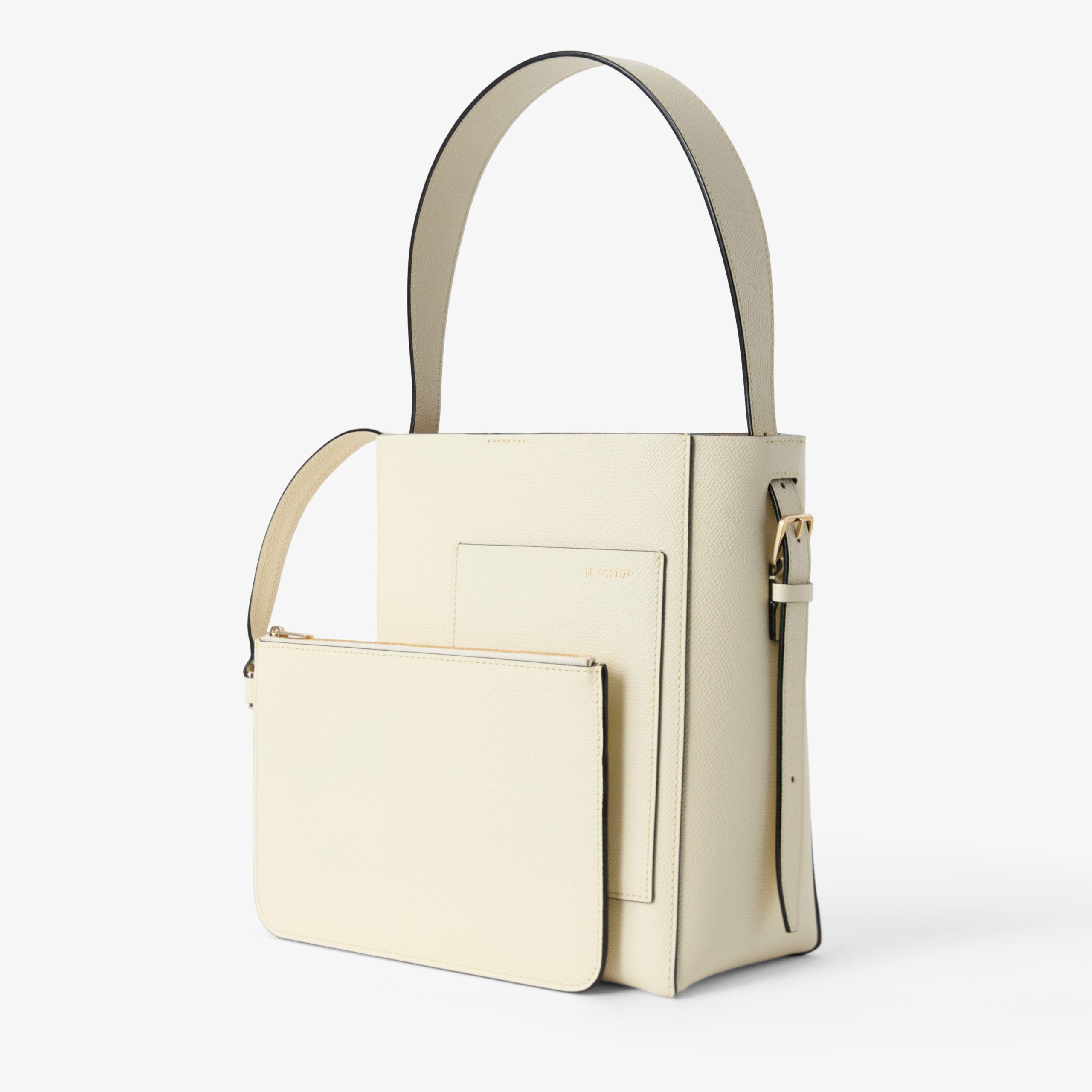 Valextra - Soft Bucket Mini Bag - Pergamena - Image 3