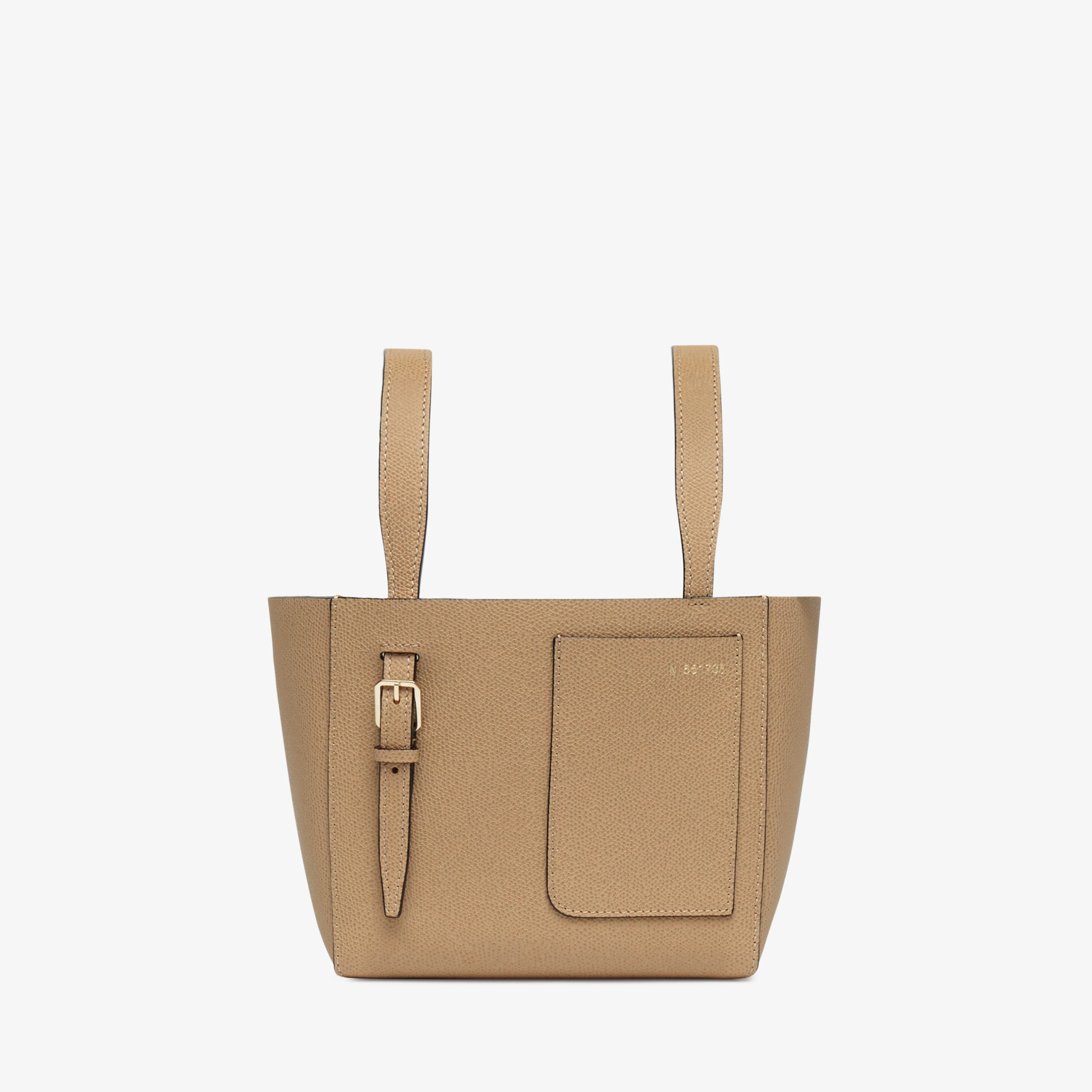 Valextra - Soft Bucket Micro Bag - Beige Cachemire - Image 2