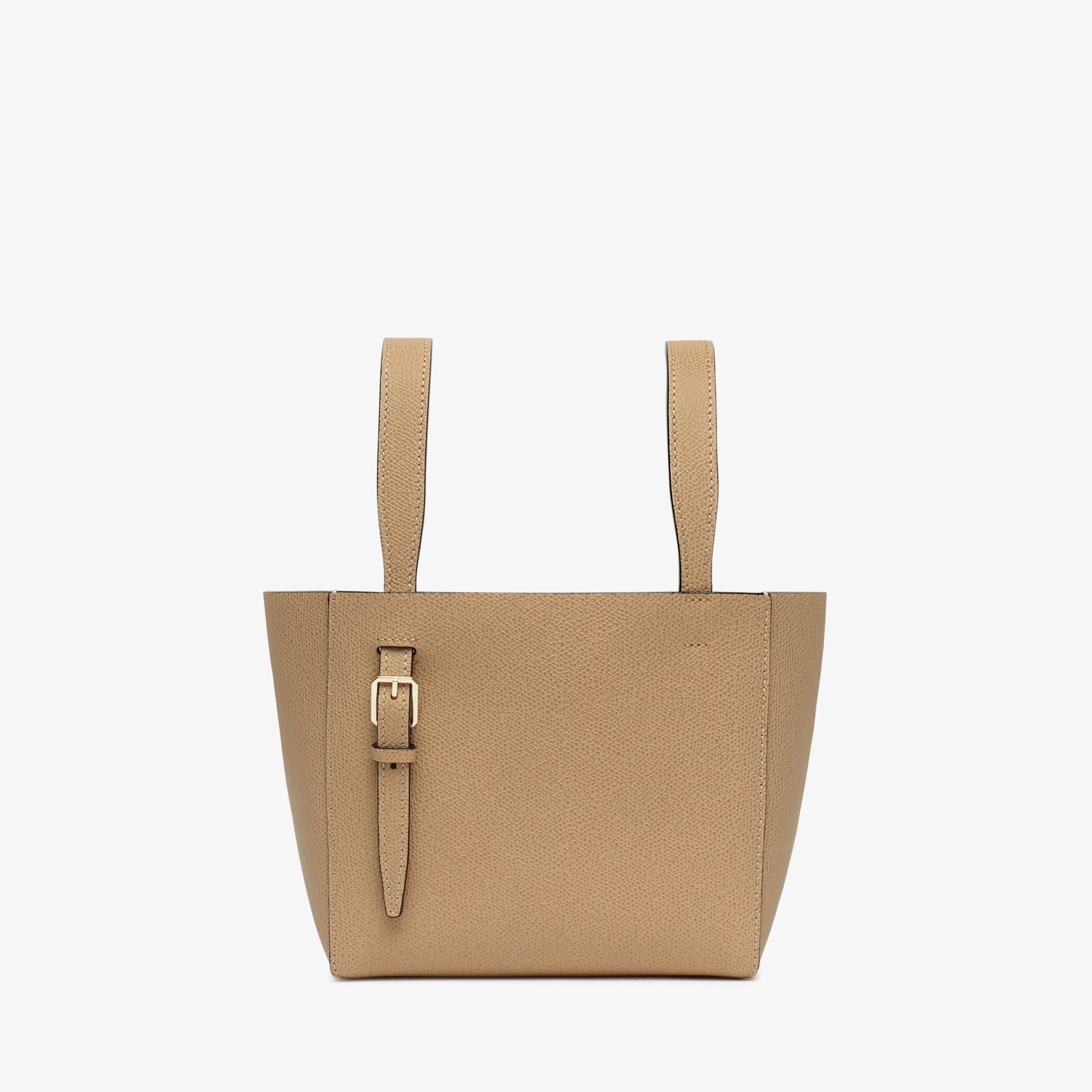 Valextra - Soft Bucket Micro Bag - Beige Cachemire - Image 7