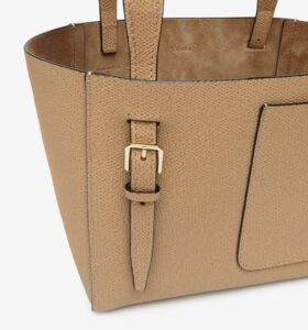 Valextra - Soft Bucket Micro Bag - Beige Cachemire - Image 4