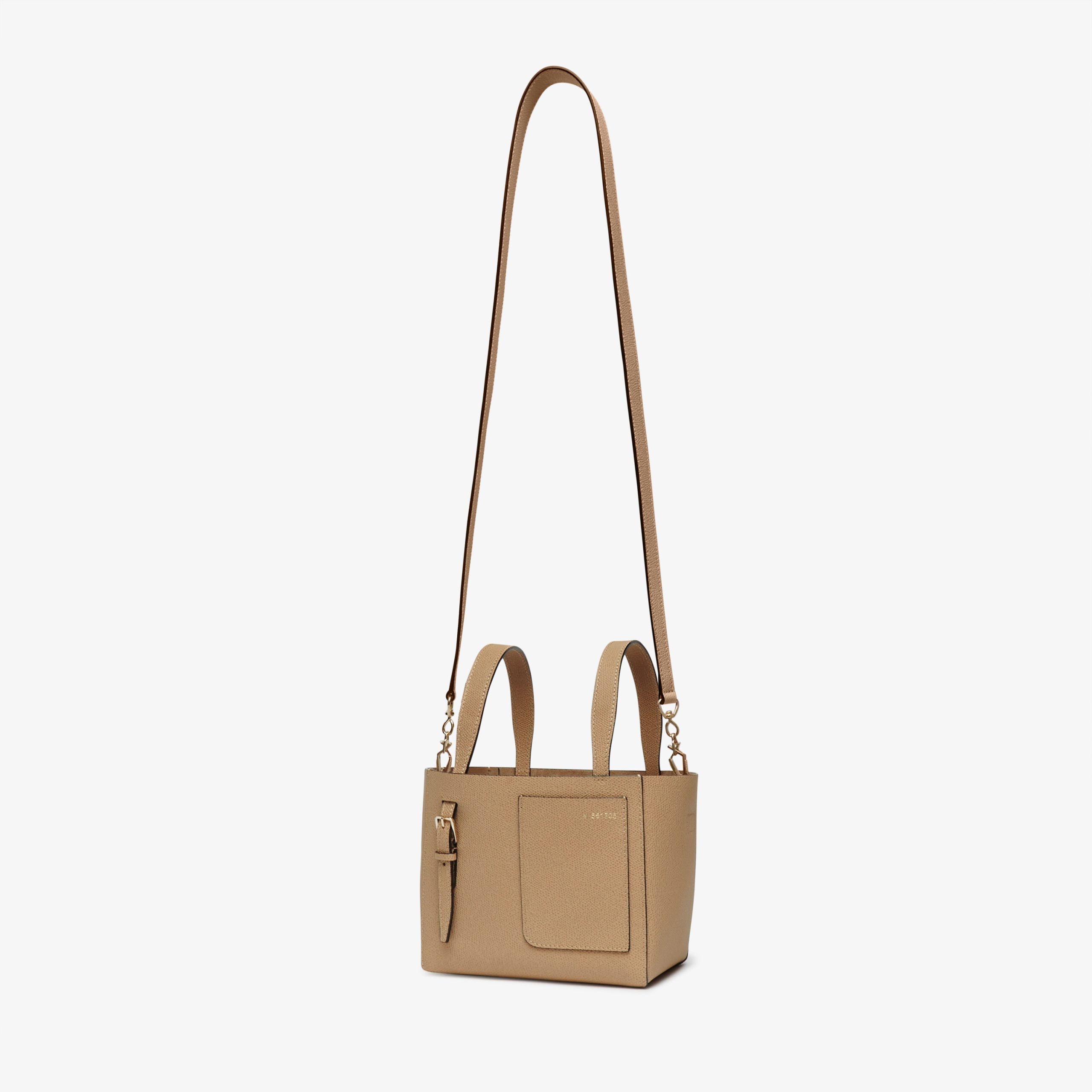 Valextra - Soft Bucket Micro Bag - Beige Cachemire - Image 5