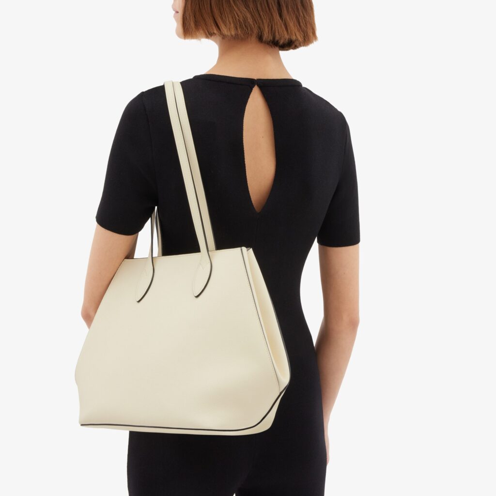 Valextra - Vivi Shopping Medium Bag - Pergamena