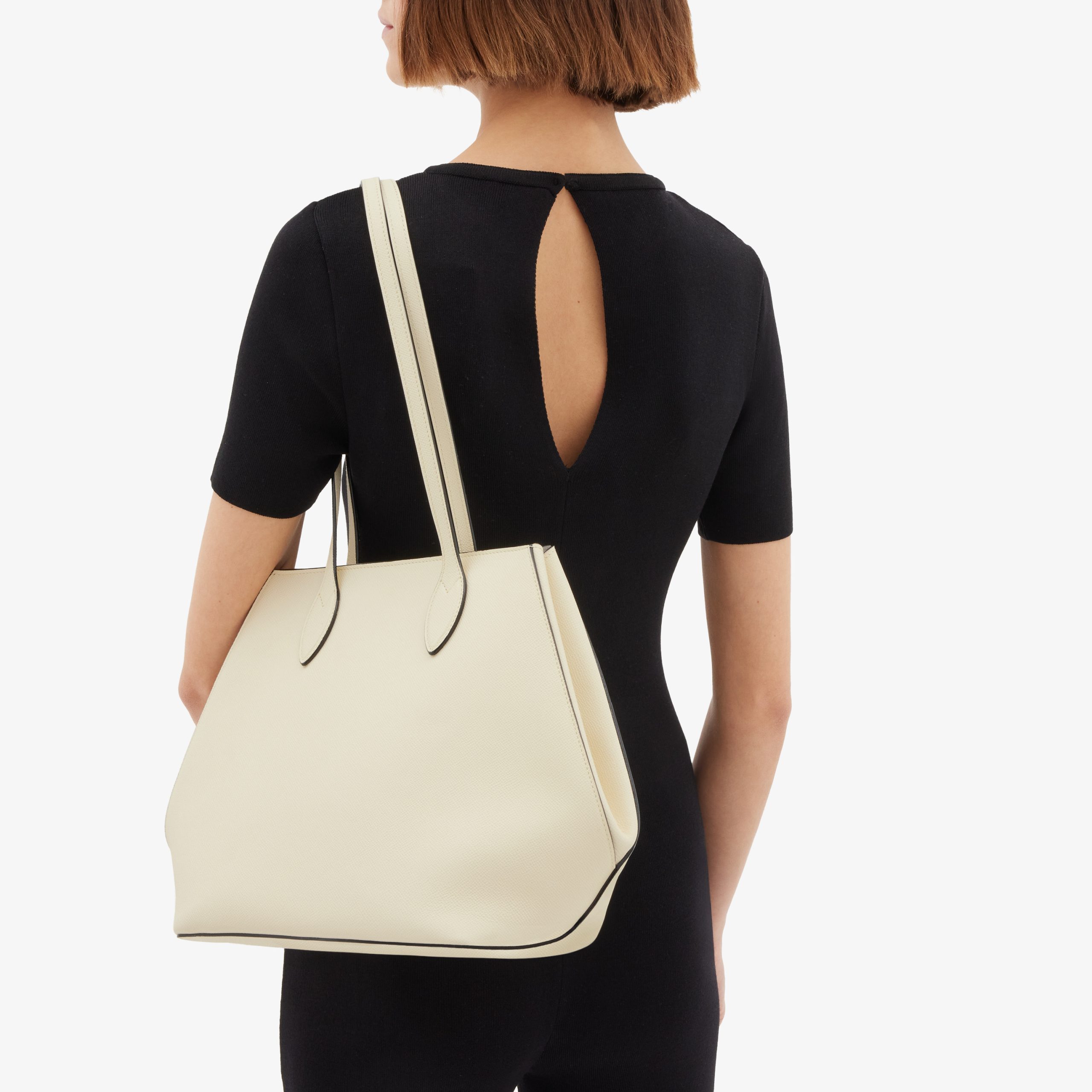 Valextra - Vivi Shopping Medium Bag - Pergamena - Image 11
