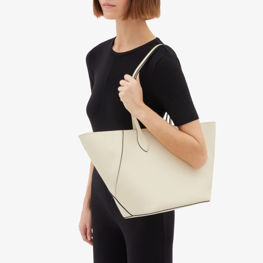 Valextra - Vivi Shopping Medium Bag - Pergamena