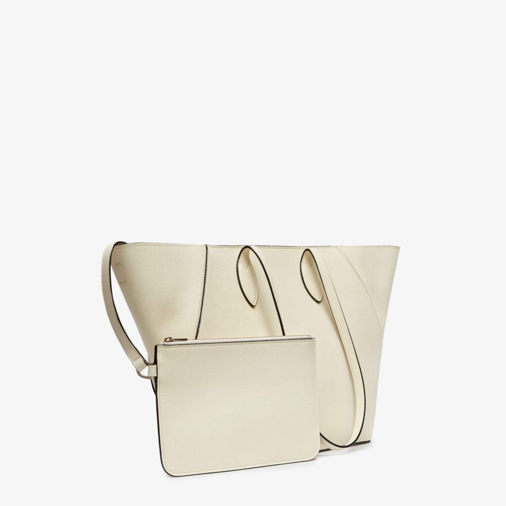 Valextra - Vivi Shopping Medium Bag - Pergamena