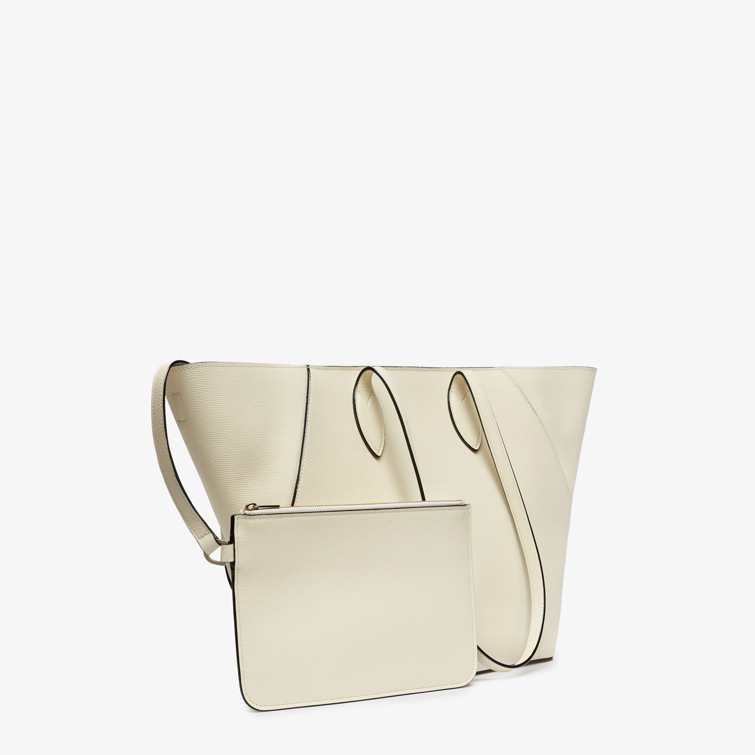 Valextra - Vivi Shopping Medium Bag - Pergamena - Image 4