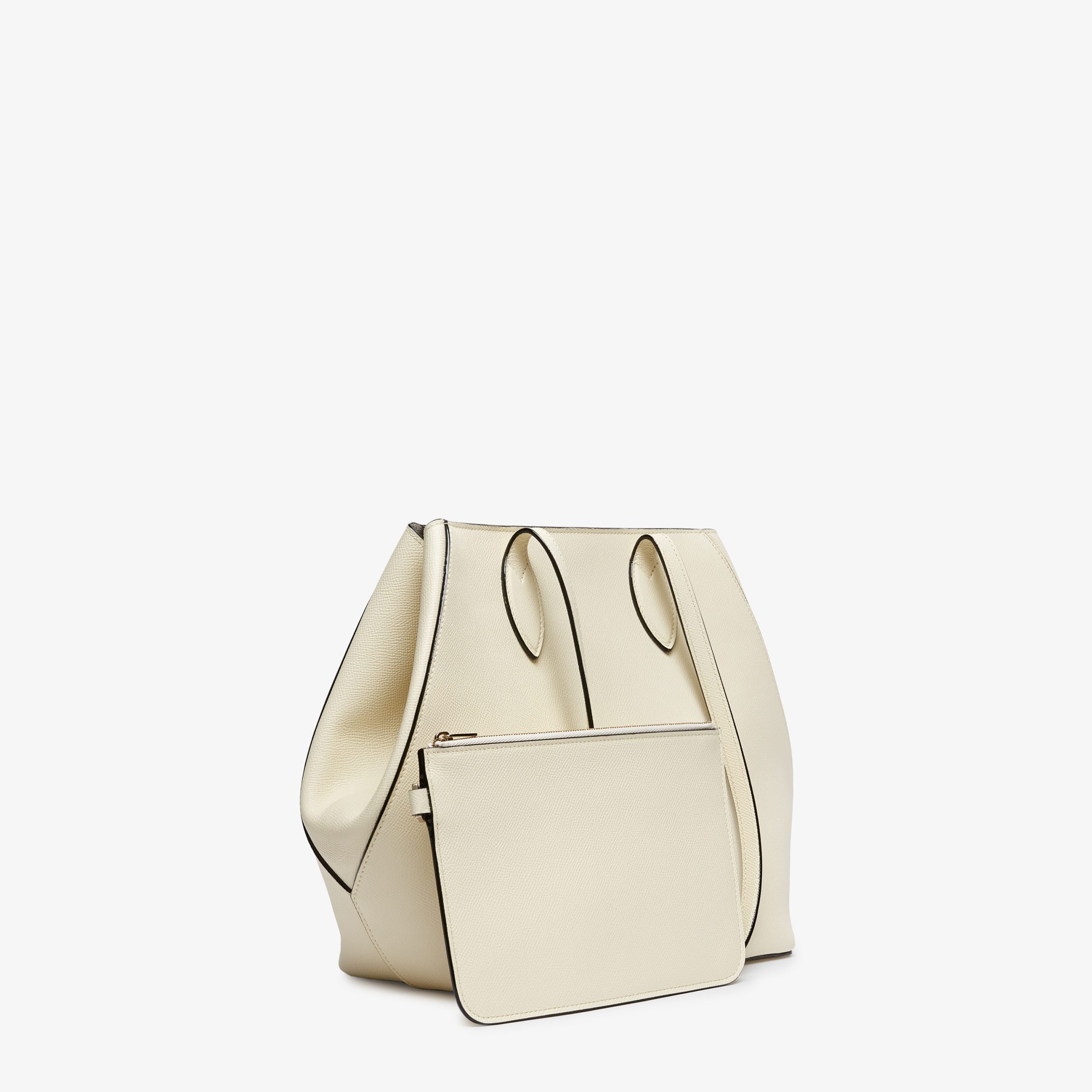 Valextra - Vivi Shopping Medium Bag - Pergamena - Image 5