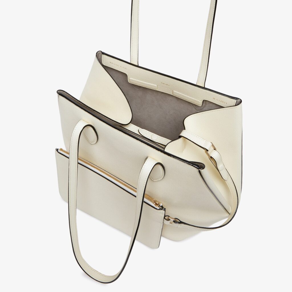 Valextra - Vivi Shopping Medium Bag - Pergamena