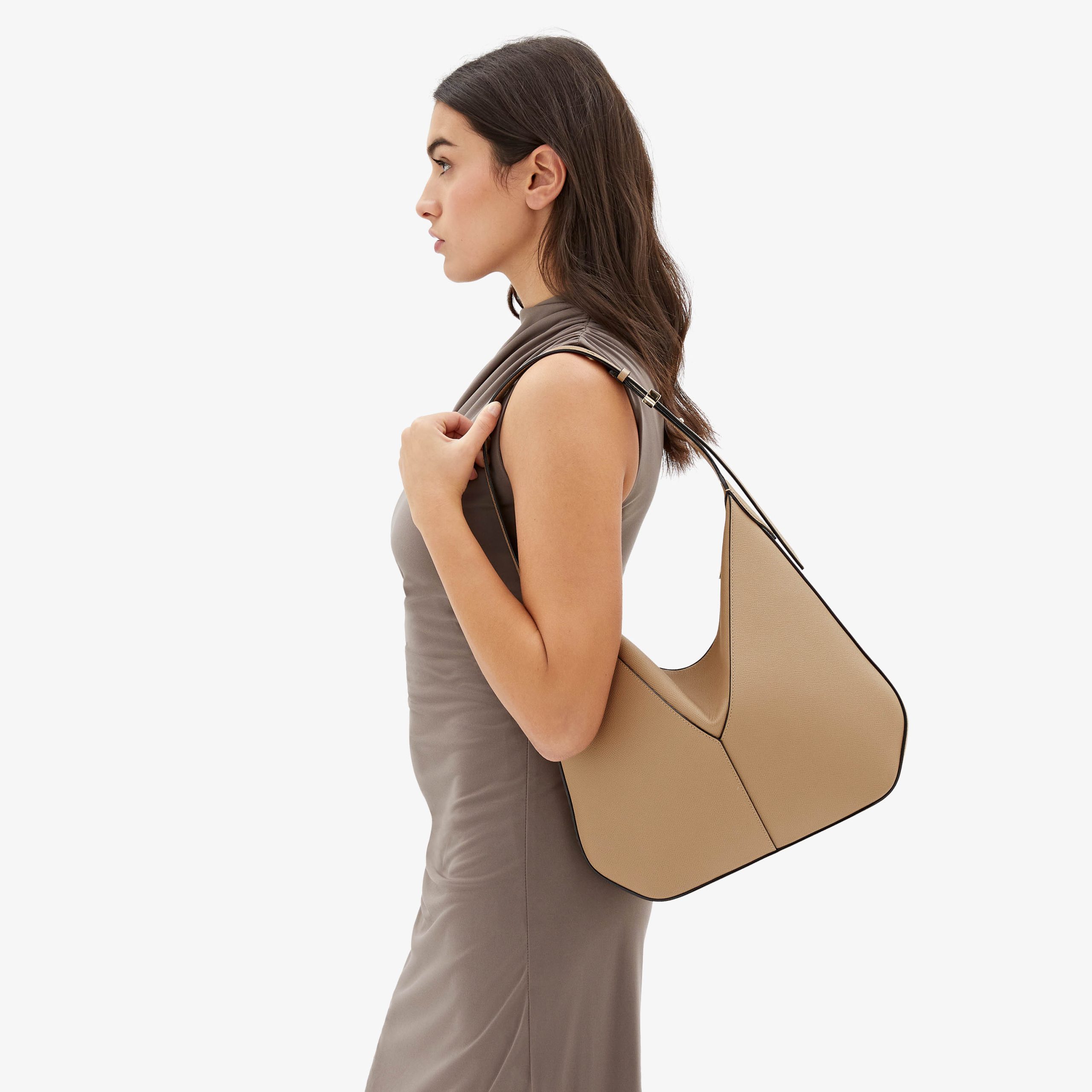 Valextra - Vivi Hobo Bag - Beige Cachemire - Image 7