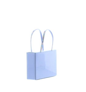 Amina Muaddi - Amini Gilda - Patent Dust Blue - Image 3