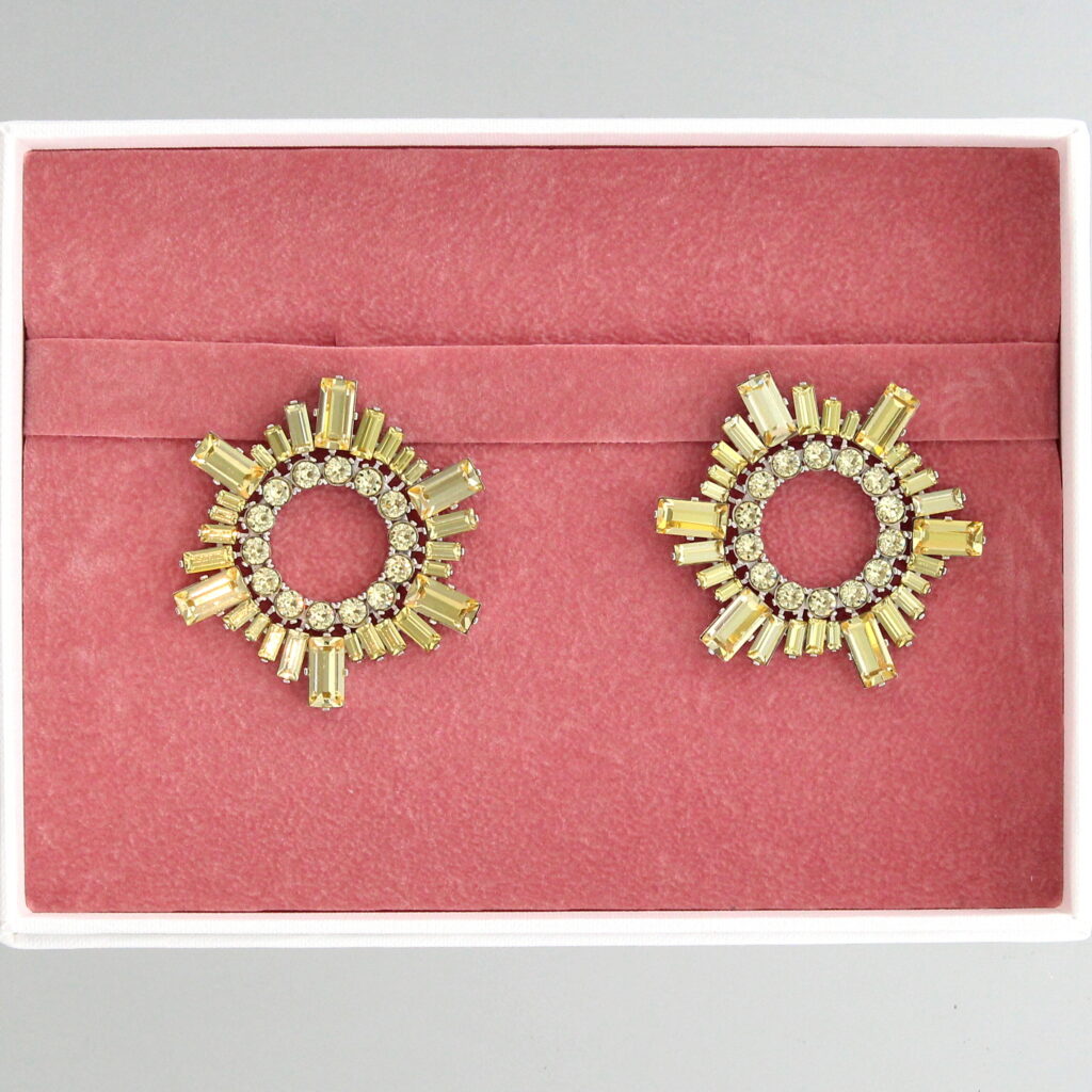 Amina Muaddi - Mini Begum Earrings - Jonquil