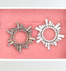 Amina Muaddi - Begum Earrings White - Image 4
