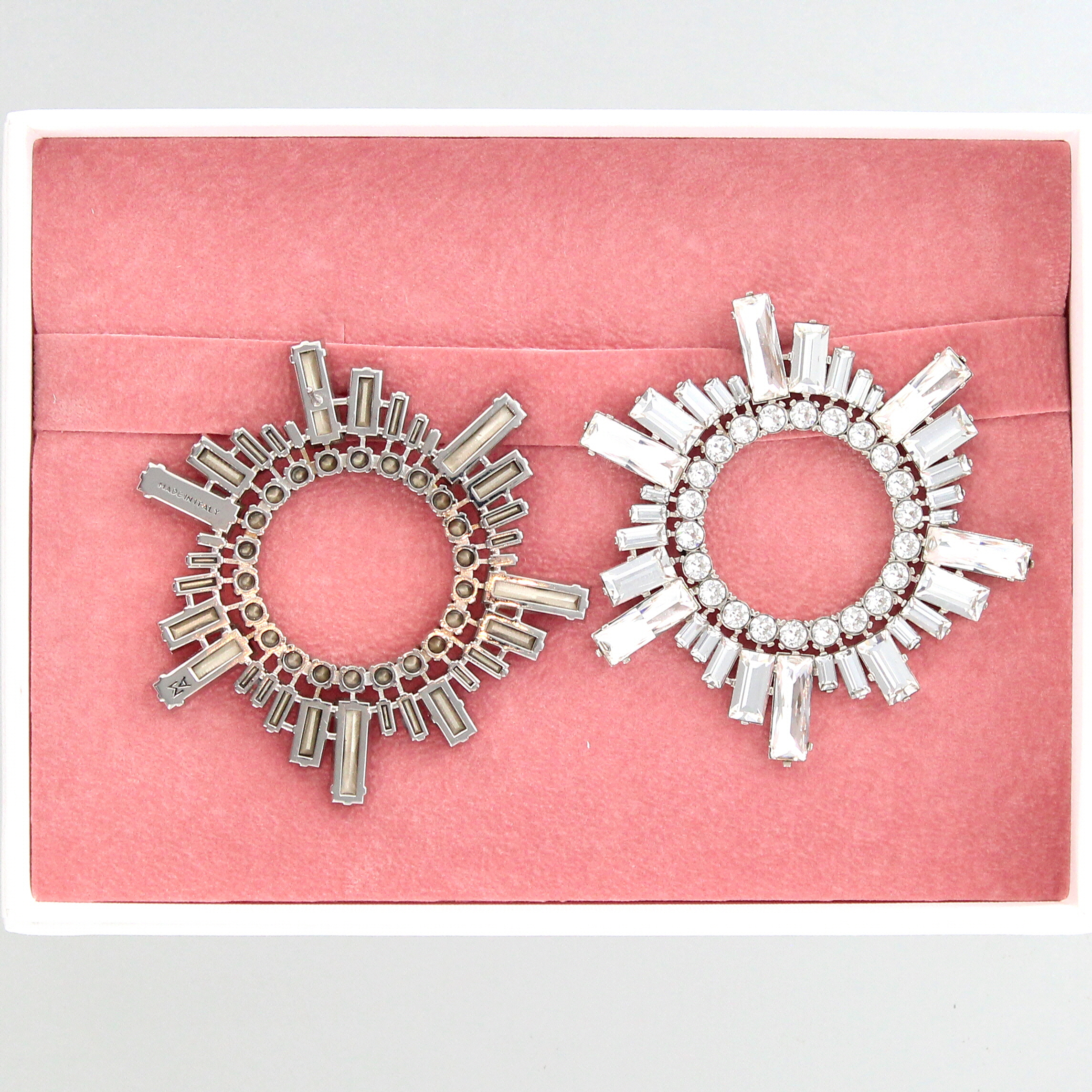 Amina Muaddi - Begum Earrings White - Image 4