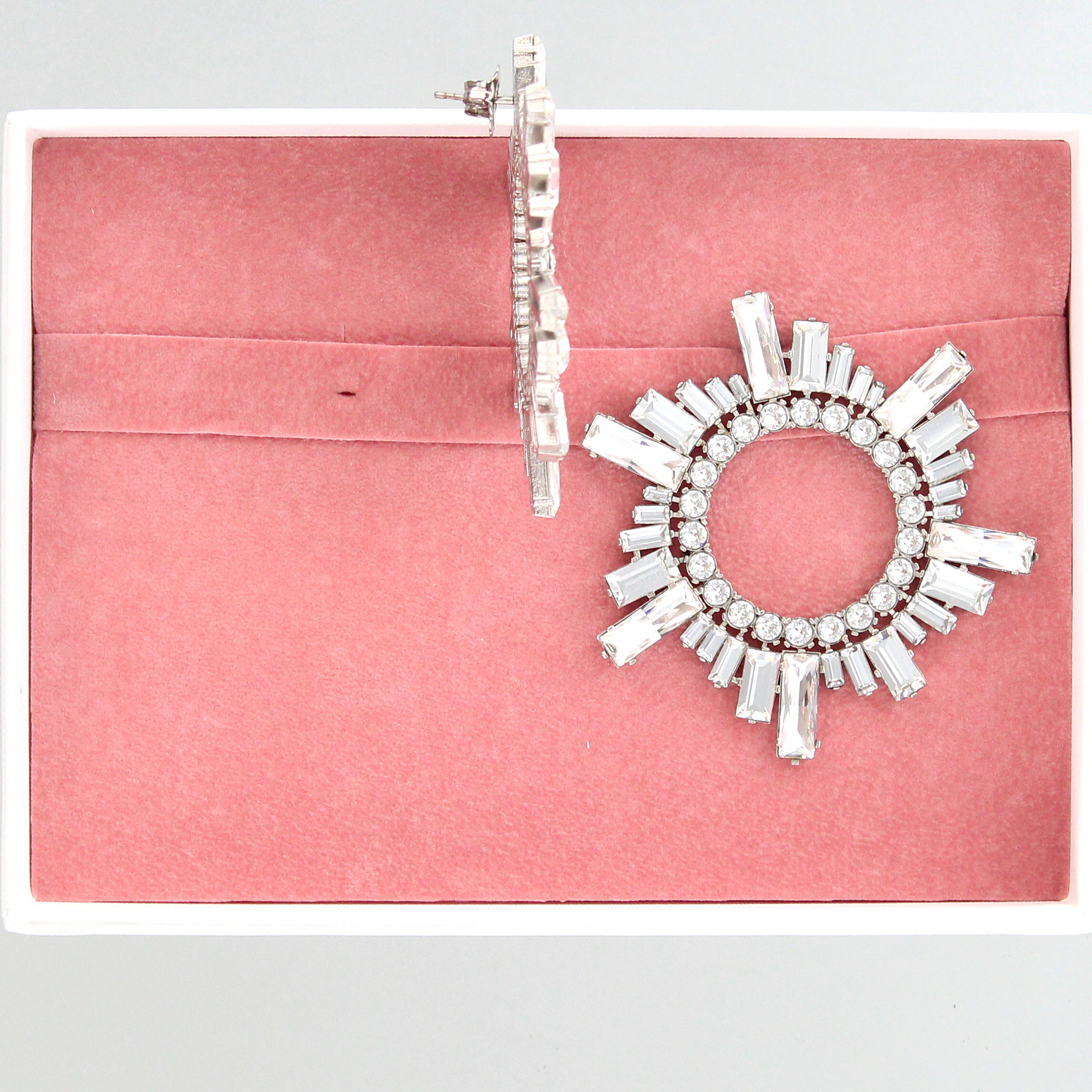Amina Muaddi - Begum Earrings White - Image 5