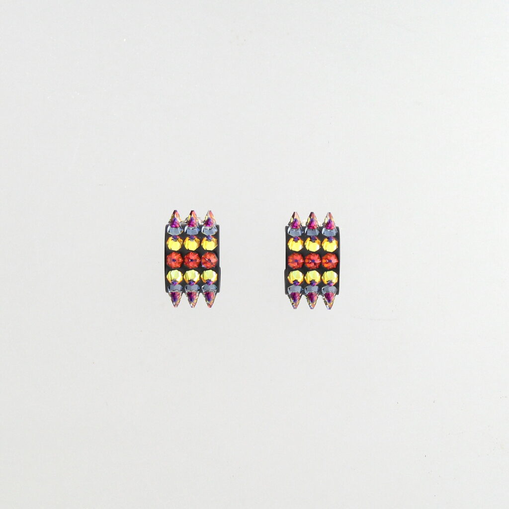 Amina Muaddi - Karma Hoop Earrings Volcano