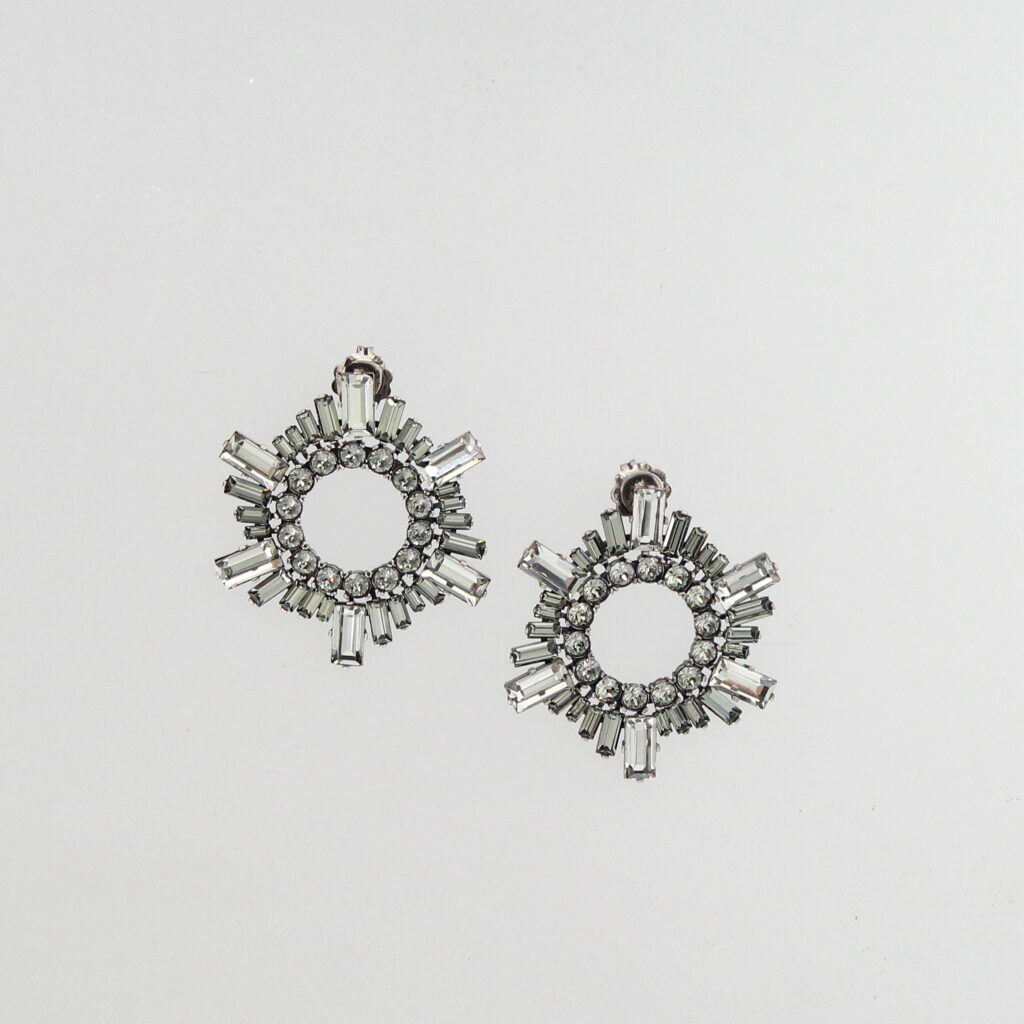 Amina Muaddi - Mini Begum Earrings Black