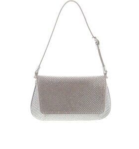 Amina Muaddi - Ami Mini Silver Satin with White Crystals - Image 4