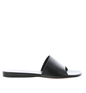 Amina Muaddi - Bianca Flat - Black - Image 1