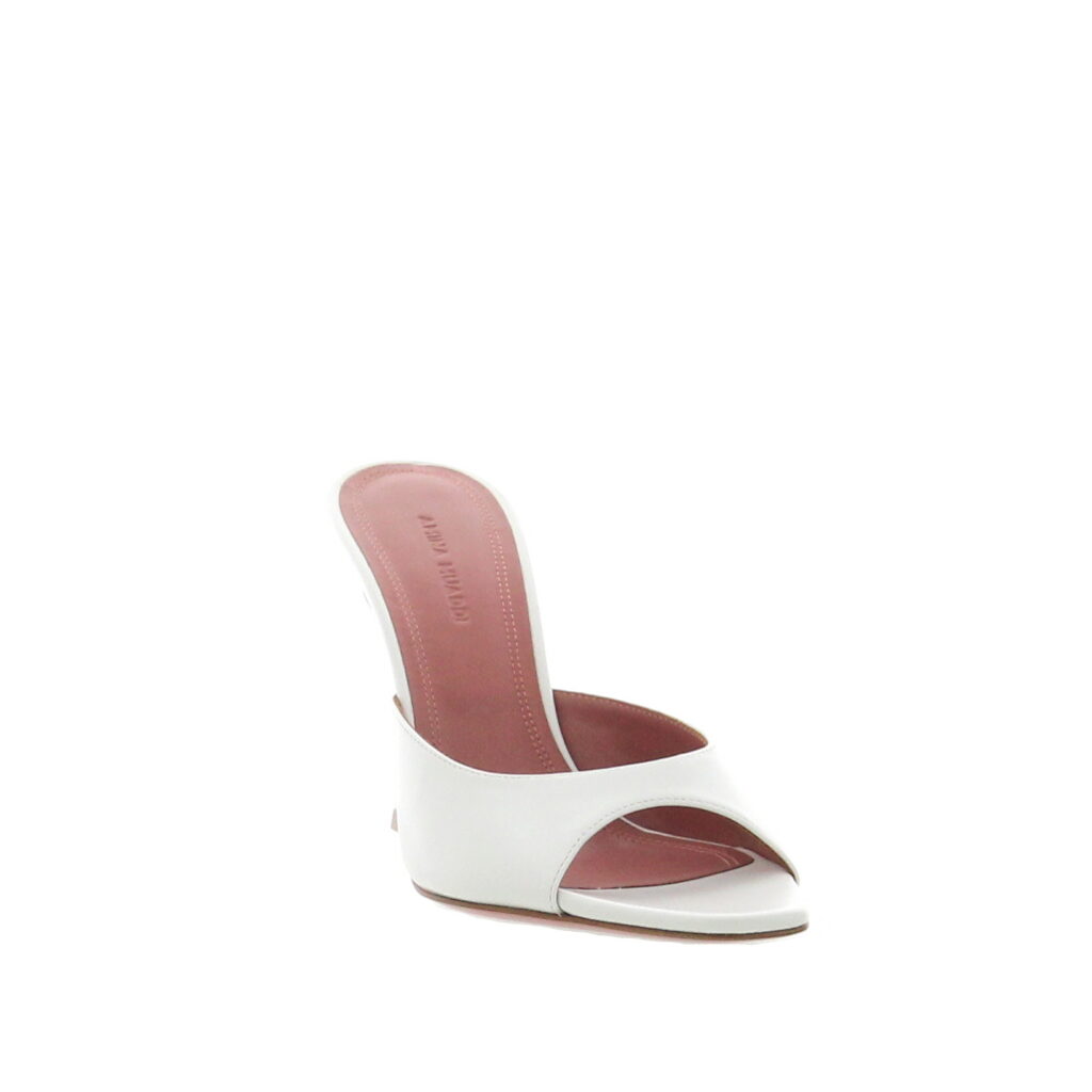 Amina Muaddi - Alexa Slipper - White